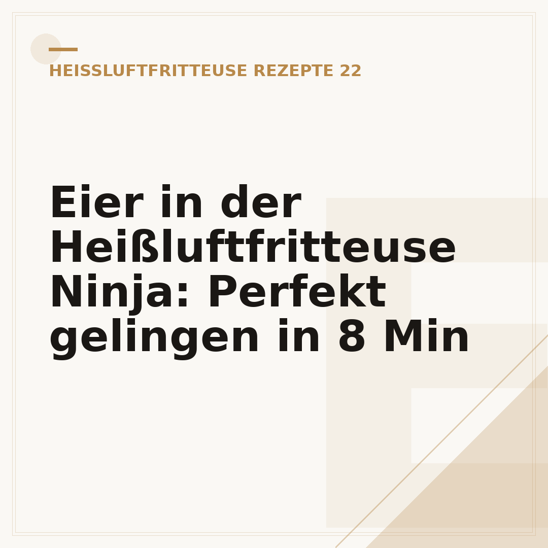 Eier in der Heißluftfritteuse Ninja: Perfekt gelingen in 8 Min