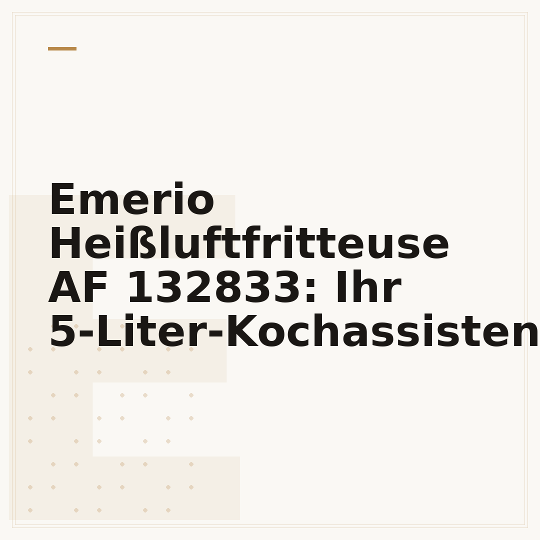 Emerio Heißluftfritteuse AF 132833: Ihr 5-Liter-Kochassistent