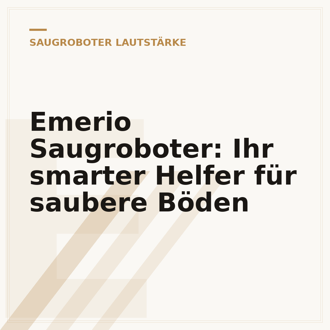 Emerio Saugroboter: Ihr smarter Helfer für saubere Böden