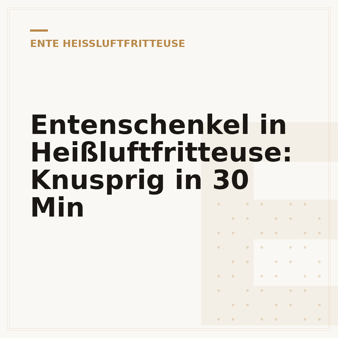 Entenschenkel in Heißluftfritteuse: Knusprig in 30 Min