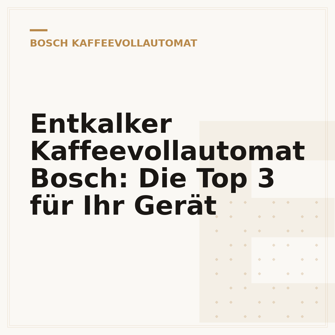 Entkalker Kaffeevollautomat Bosch: Die Top 3 für Ihr Gerät