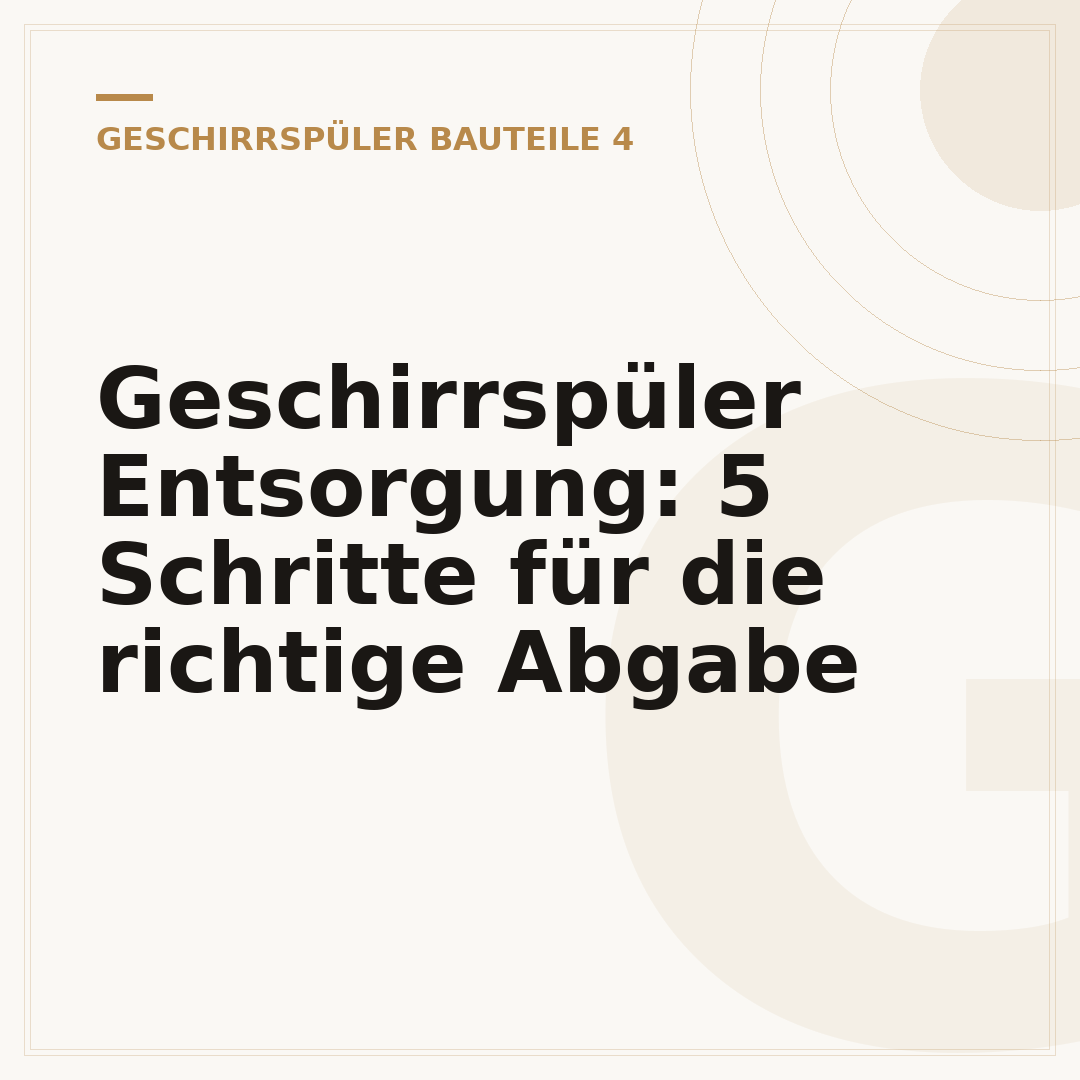 Geschirrspüler Entsorgung: 5 Schritte für die richtige Abgabe