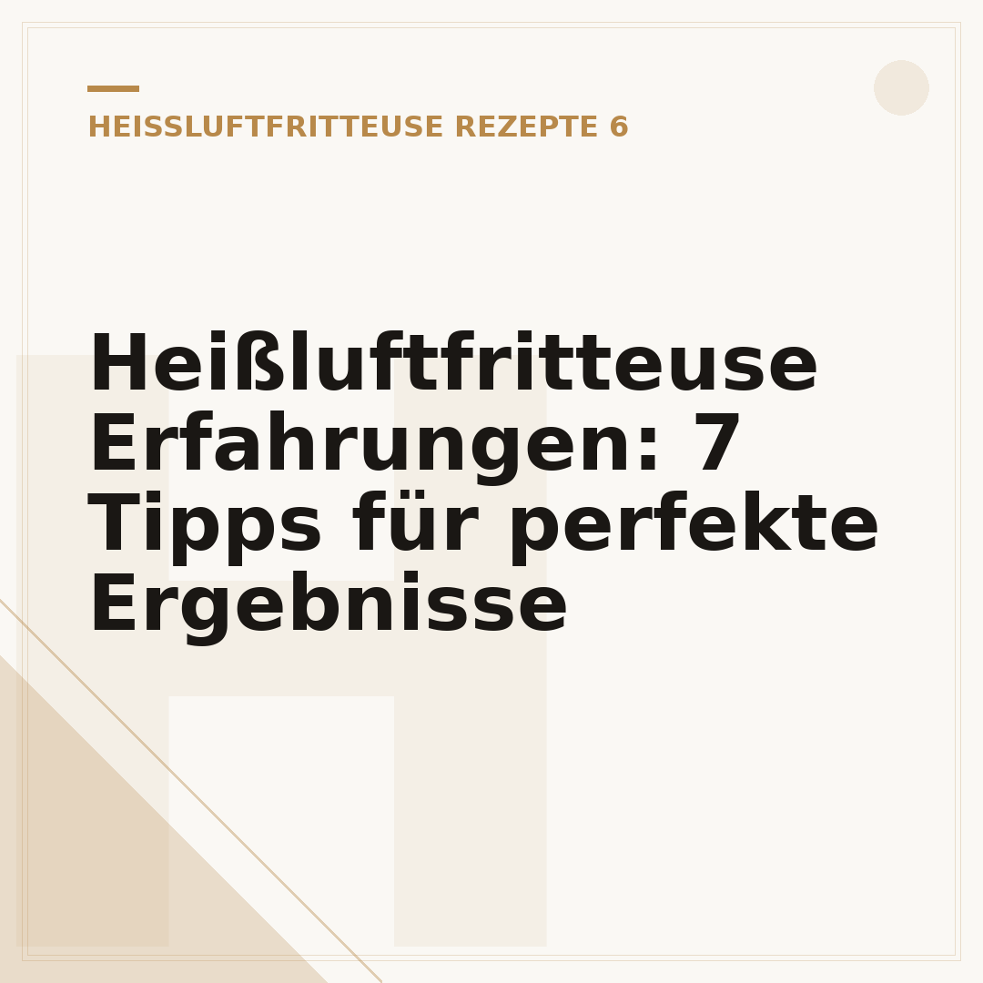 Heißluftfritteuse Erfahrungen: 7 Tipps für perfekte Ergebnisse
