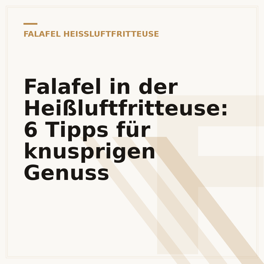 Falafel in der Heißluftfritteuse: 6 Tipps für knusprigen Genuss