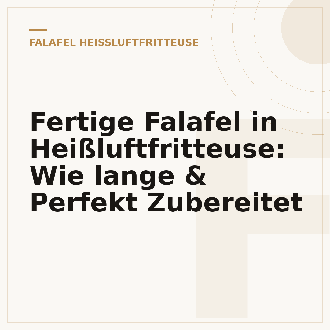 Fertige Falafel in Heißluftfritteuse: Wie lange & Perfekt Zubereitet
