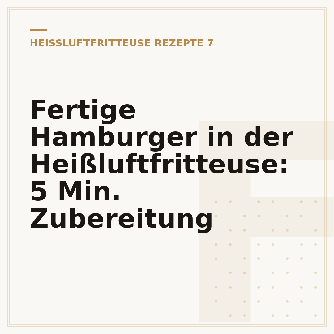 Fertige Hamburger in der Heißluftfritteuse: 5 Min. Zubereitung