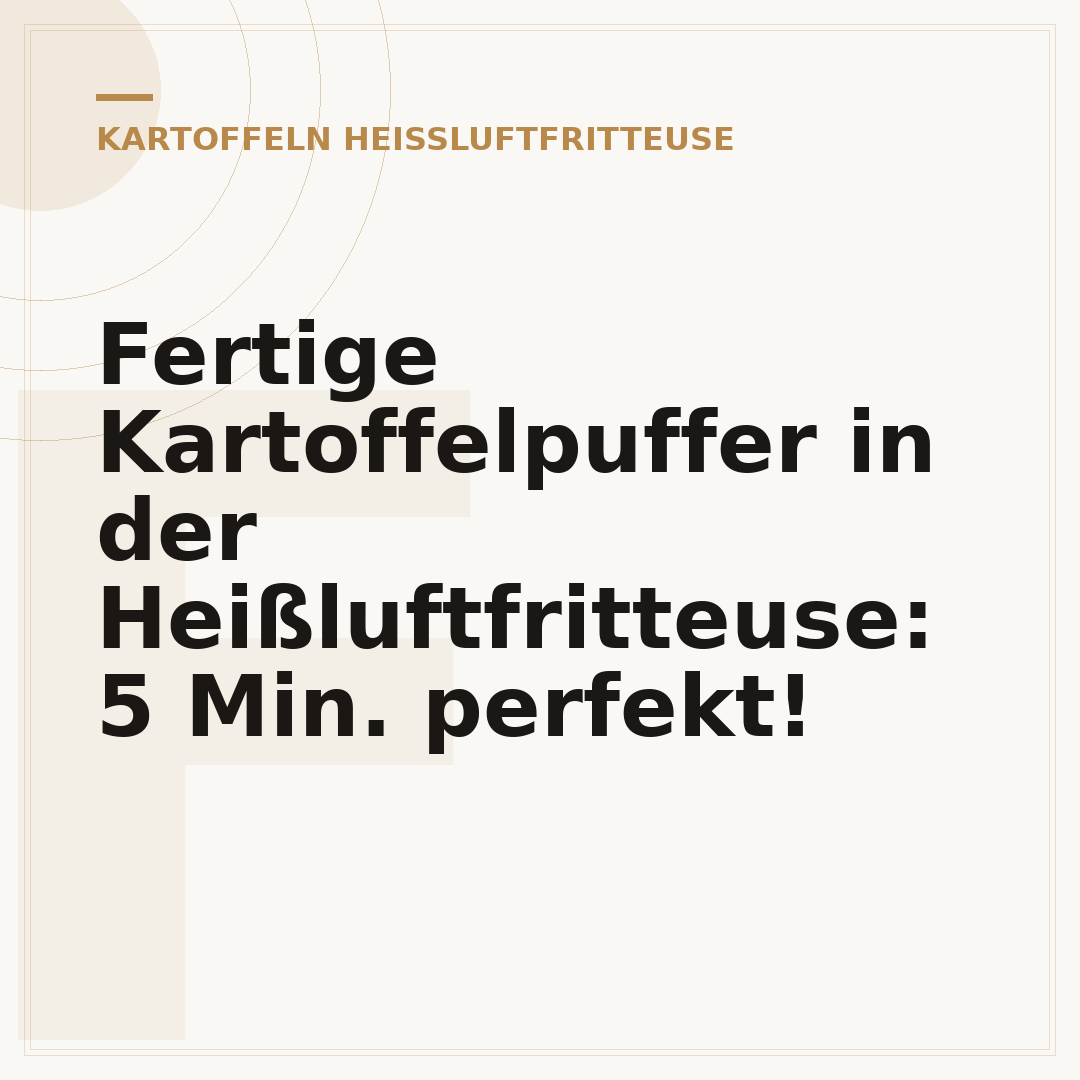 Fertige Kartoffelpuffer in der Heißluftfritteuse: 5 Min. perfekt!
