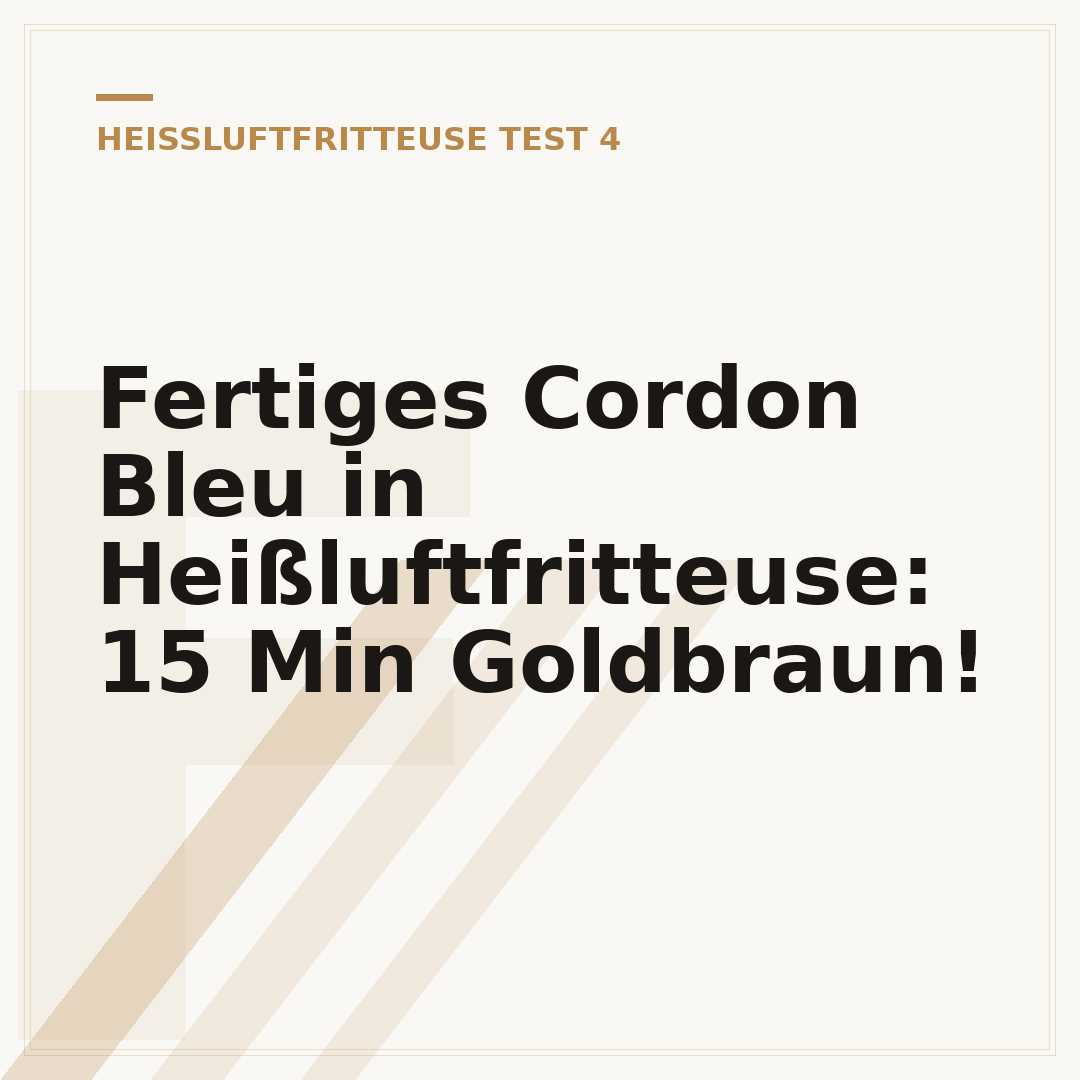 Fertiges Cordon Bleu in Heißluftfritteuse: 15 Min Goldbraun!