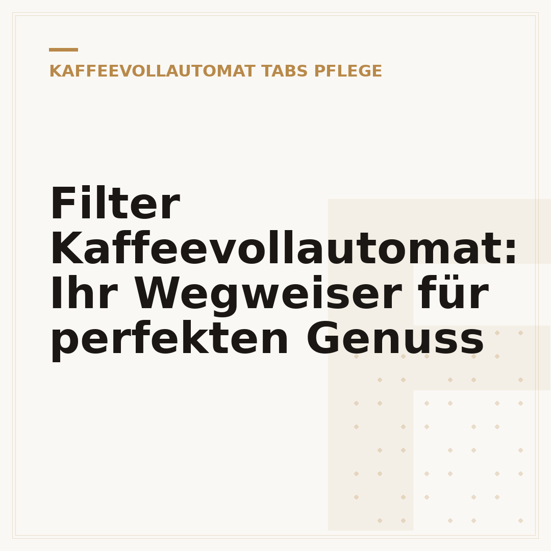 Filter Kaffeevollautomat: Ihr Wegweiser für perfekten Genuss