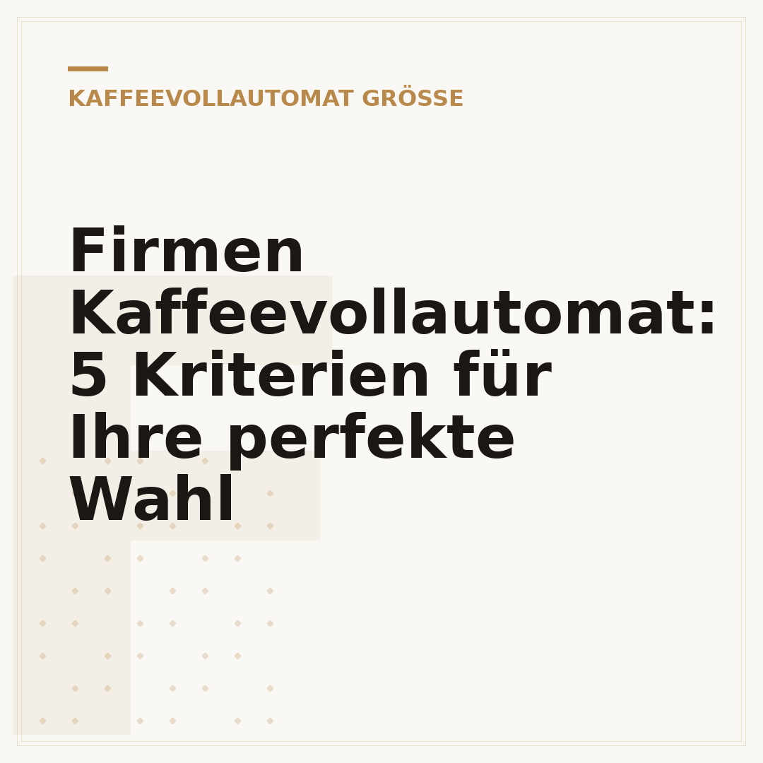 Firmen Kaffeevollautomat: 5 Kriterien für Ihre perfekte Wahl