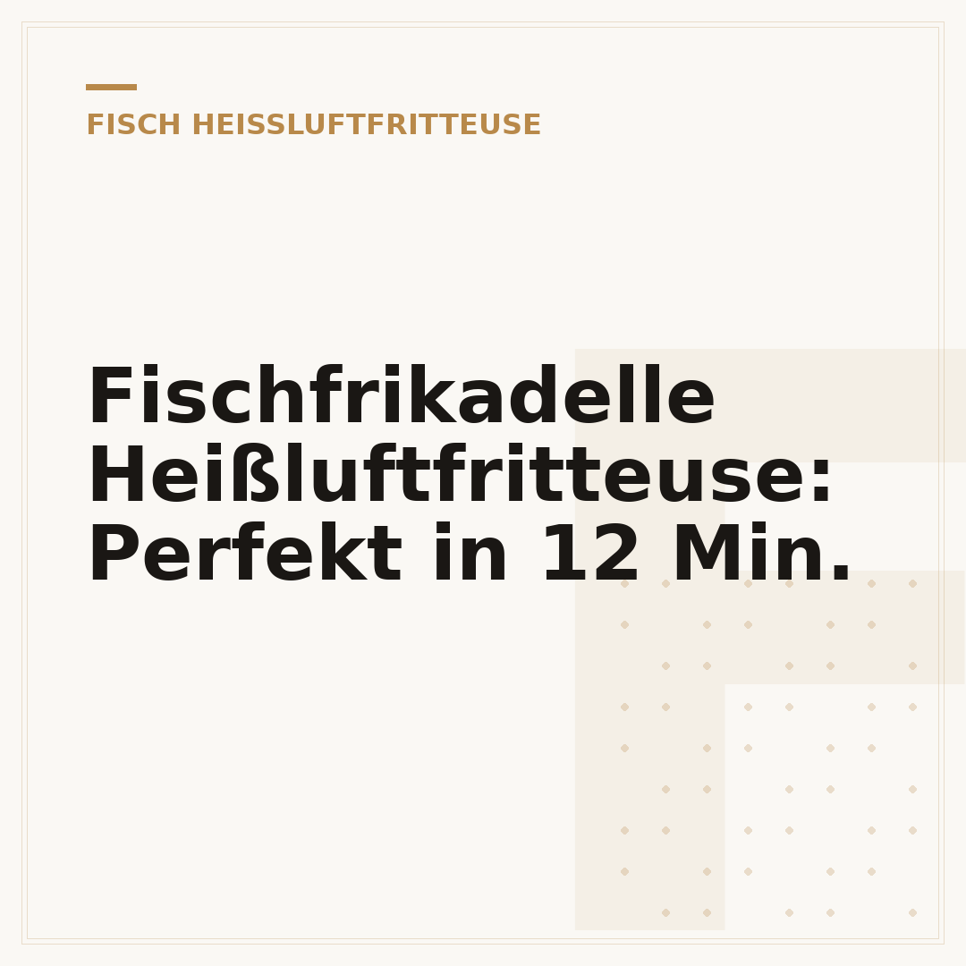 Fischfrikadelle Heißluftfritteuse: Perfekt in 12 Min.