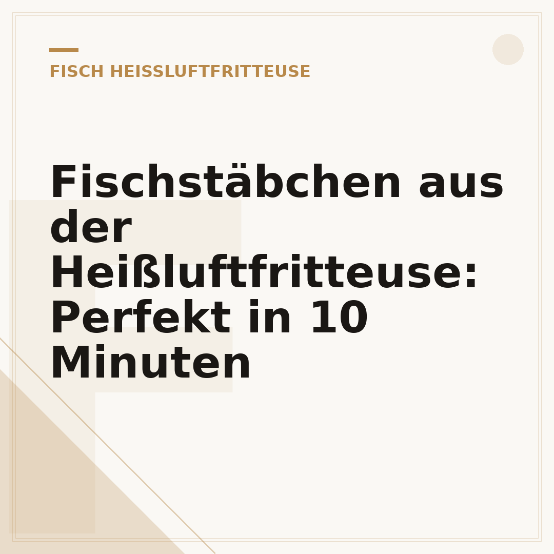 Fischstäbchen aus der Heißluftfritteuse: Perfekt in 10 Minuten
