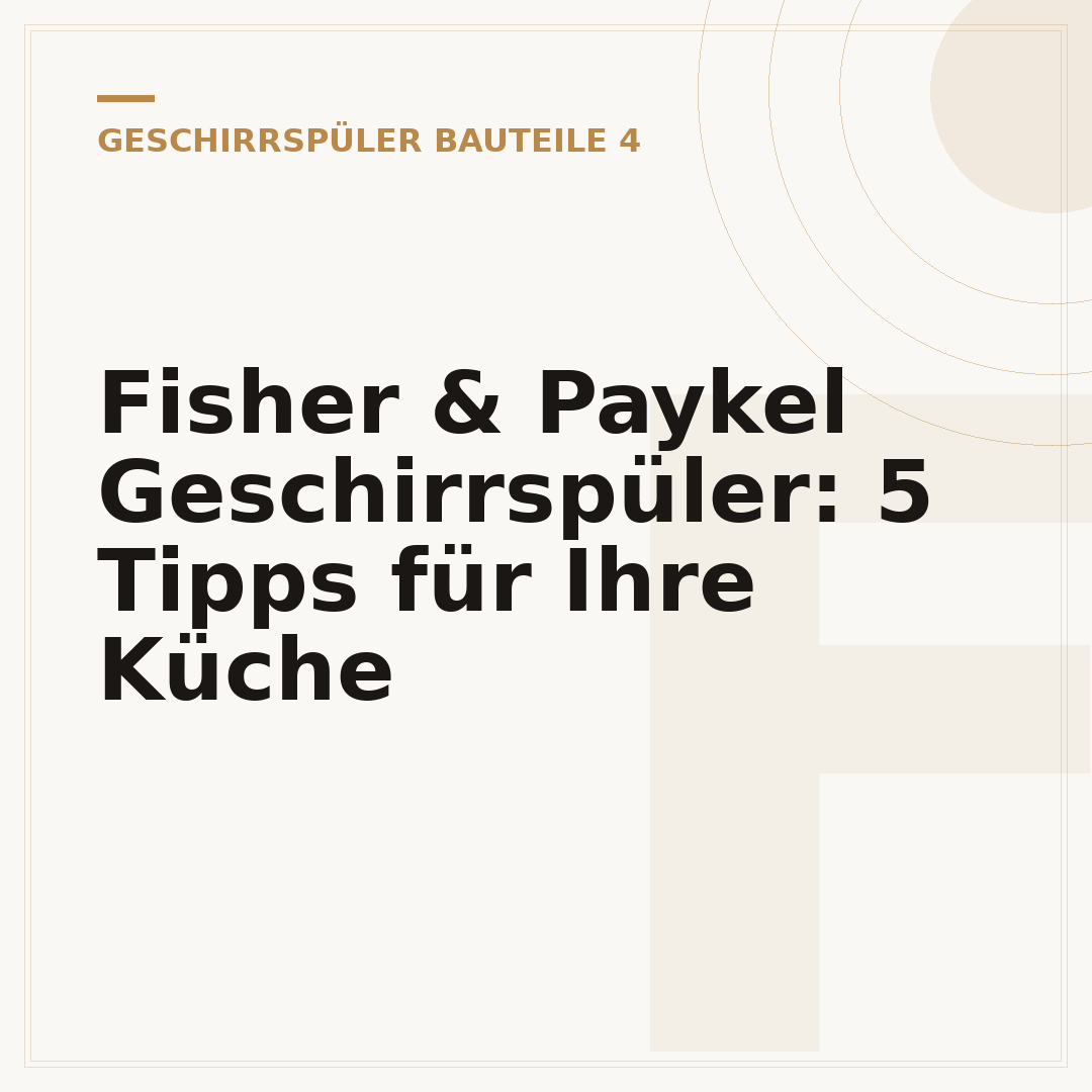 Fisher & Paykel Geschirrspüler: 5 Tipps für Ihre Küche