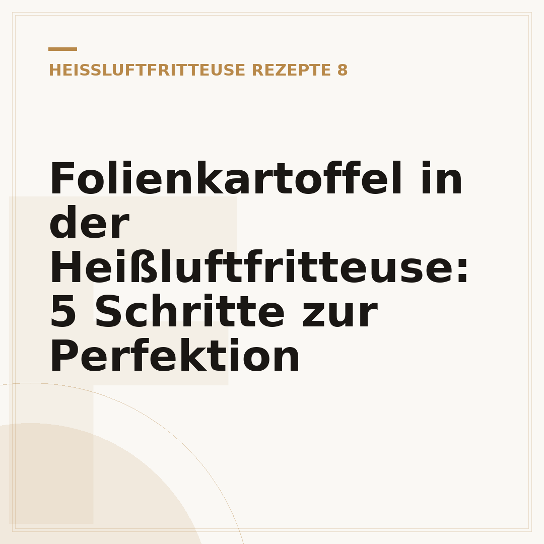 Folienkartoffel in der Heißluftfritteuse: 5 Schritte zur Perfektion