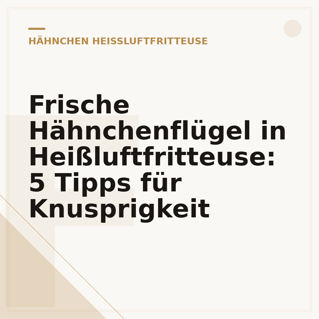 Frische Hähnchenflügel in Heißluftfritteuse: 5 Tipps für Knusprigkeit