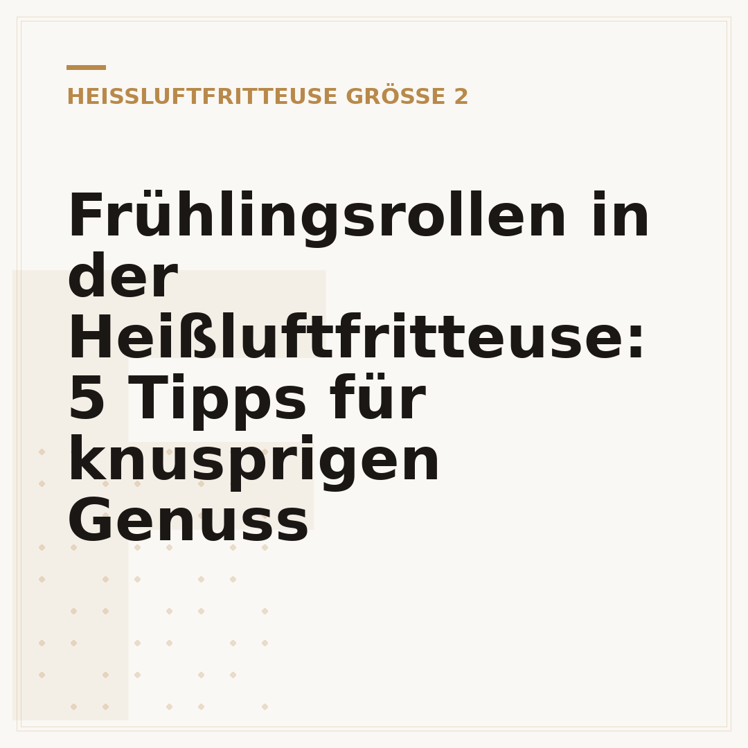 Frühlingsrollen in der Heißluftfritteuse: 5 Tipps für knusprigen Genuss