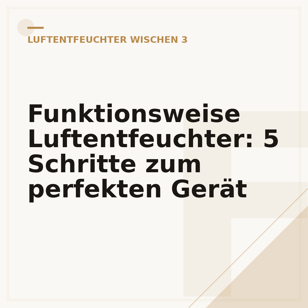 Funktionsweise Luftentfeuchter: 5 Schritte zum perfekten Gerät