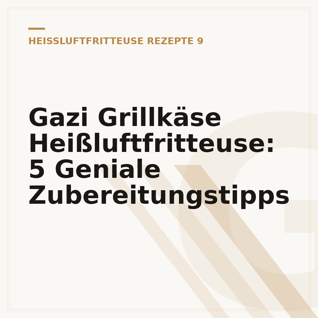 Gazi Grillkäse Heißluftfritteuse: 5 Geniale Zubereitungstipps