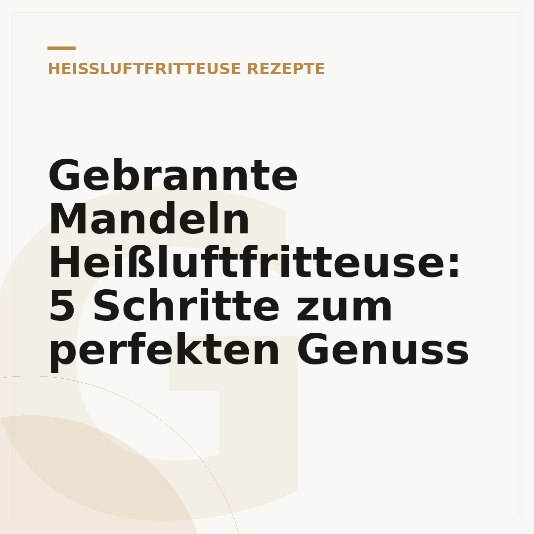 Gebrannte Mandeln Heißluftfritteuse: 5 Schritte zum perfekten Genuss