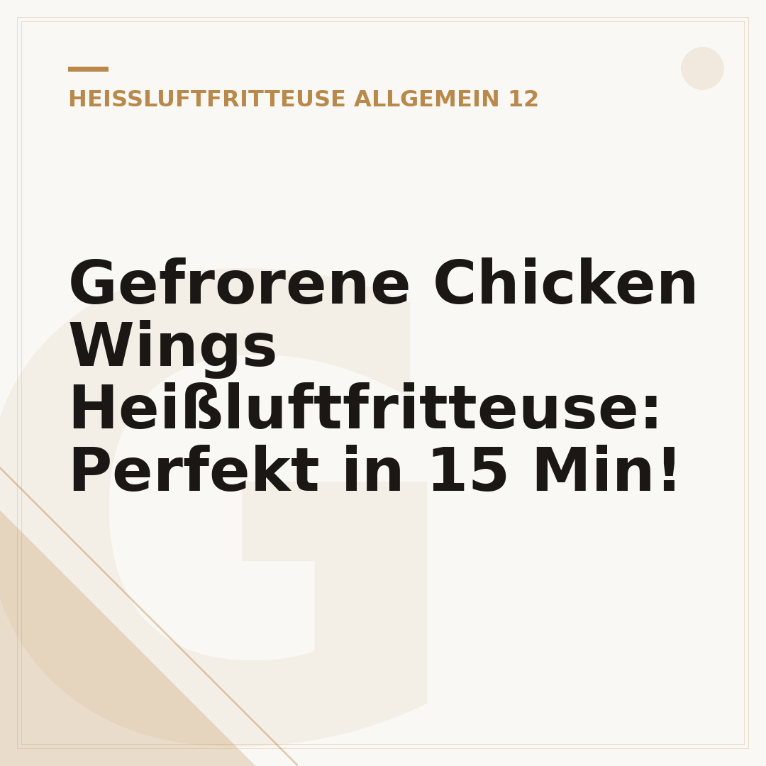Gefrorene Chicken Wings Heißluftfritteuse: Perfekt in 15 Min!