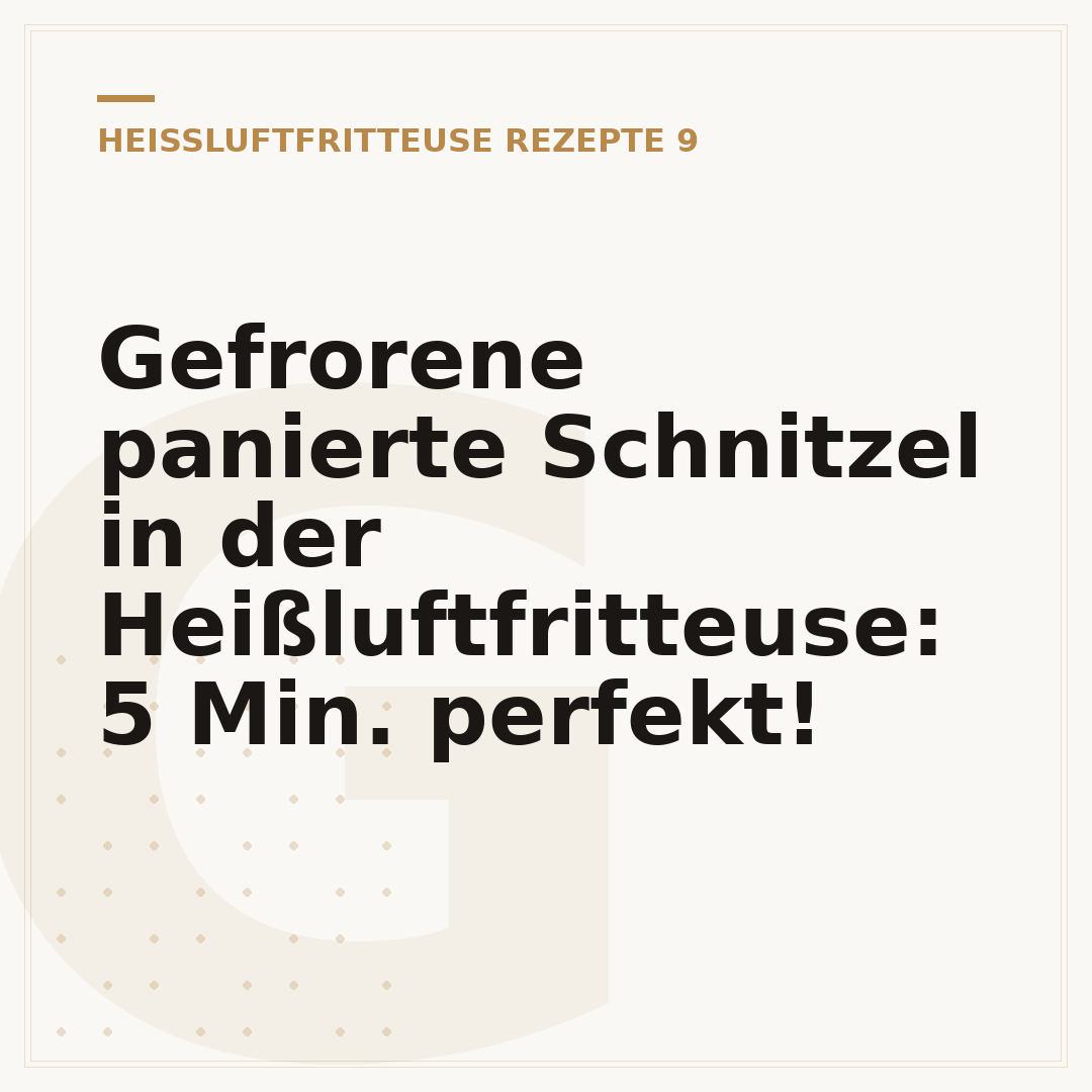 Gefrorene panierte Schnitzel in der Heißluftfritteuse: 5 Min. perfekt!