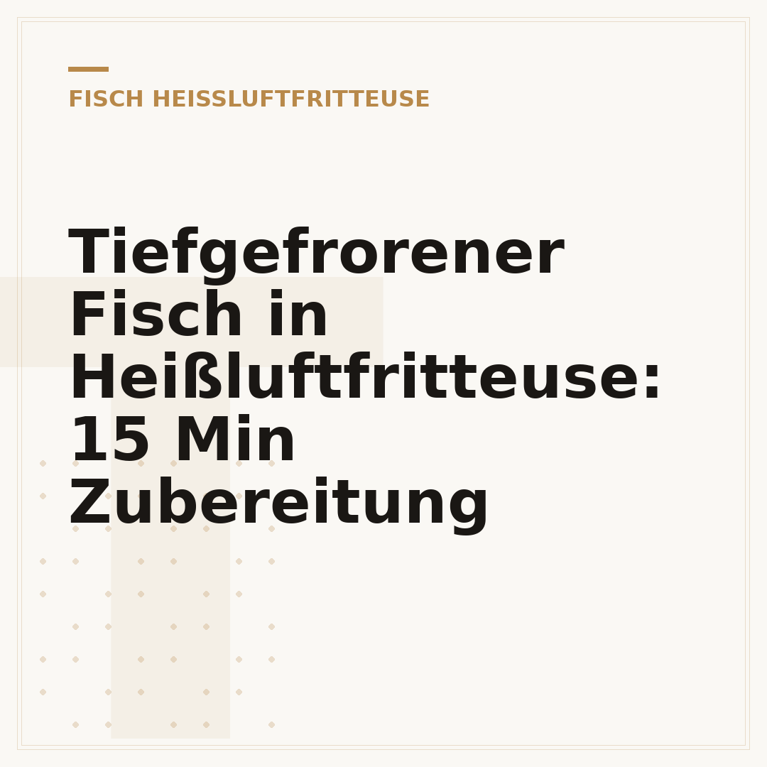 Tiefgefrorener Fisch in Heißluftfritteuse: 15 Min Zubereitung