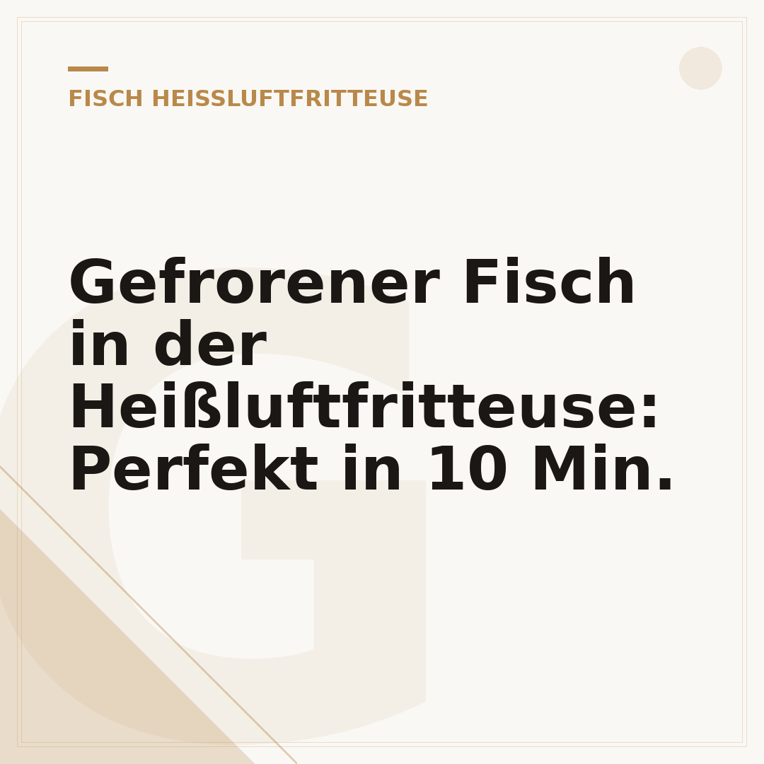 Gefrorener Fisch in der Heißluftfritteuse: Perfekt in 10 Min.