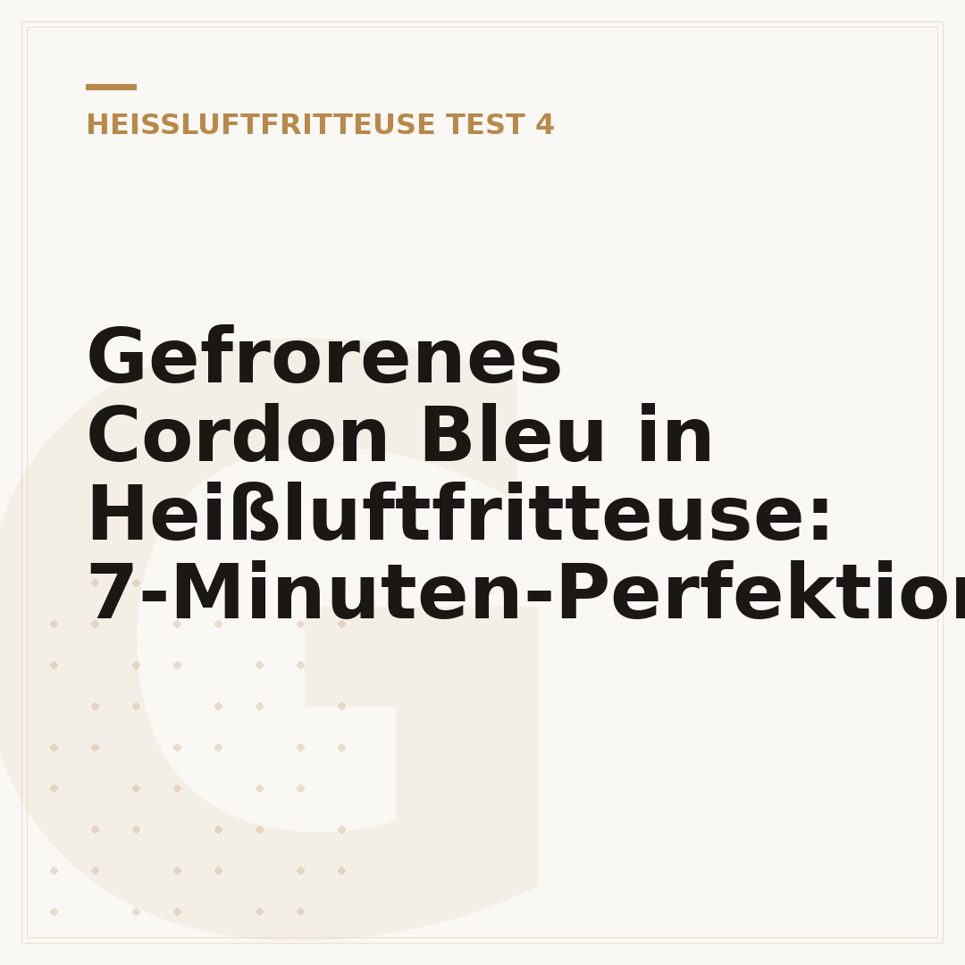 Gefrorenes Cordon Bleu in Heißluftfritteuse: 7-Minuten-Perfektion