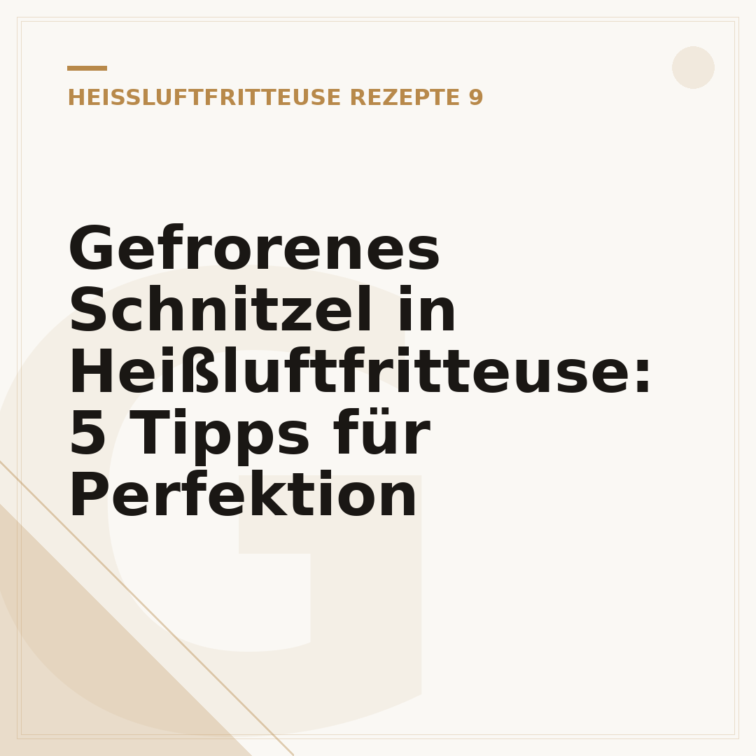 Gefrorenes Schnitzel in Heißluftfritteuse: 5 Tipps für Perfektion