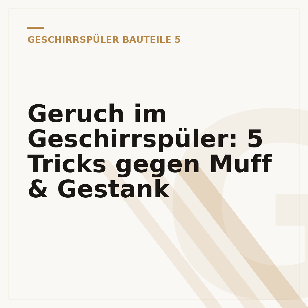 Geruch im Geschirrspüler: 5 Tricks gegen Muff & Gestank