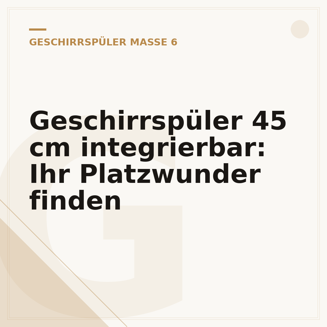 Geschirrspüler 45 cm integrierbar: Ihr Platzwunder finden