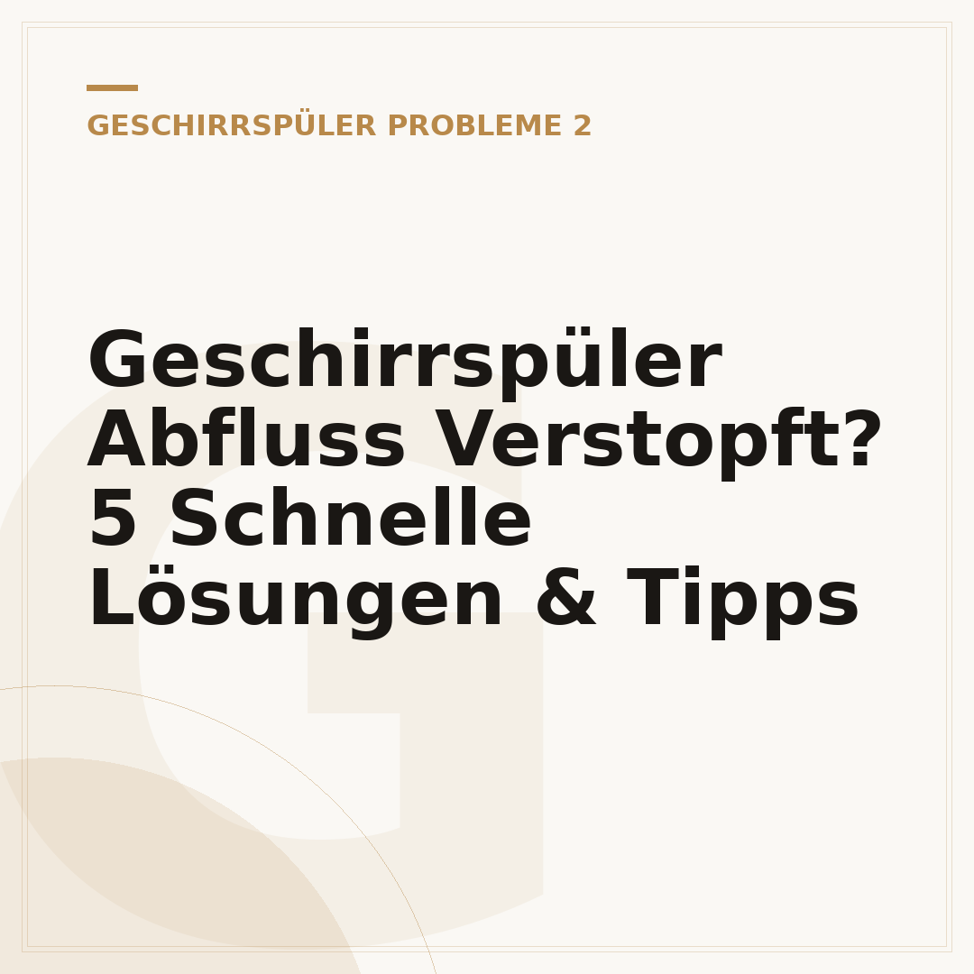 Geschirrspüler Abfluss Verstopft? 5 Schnelle Lösungen & Tipps