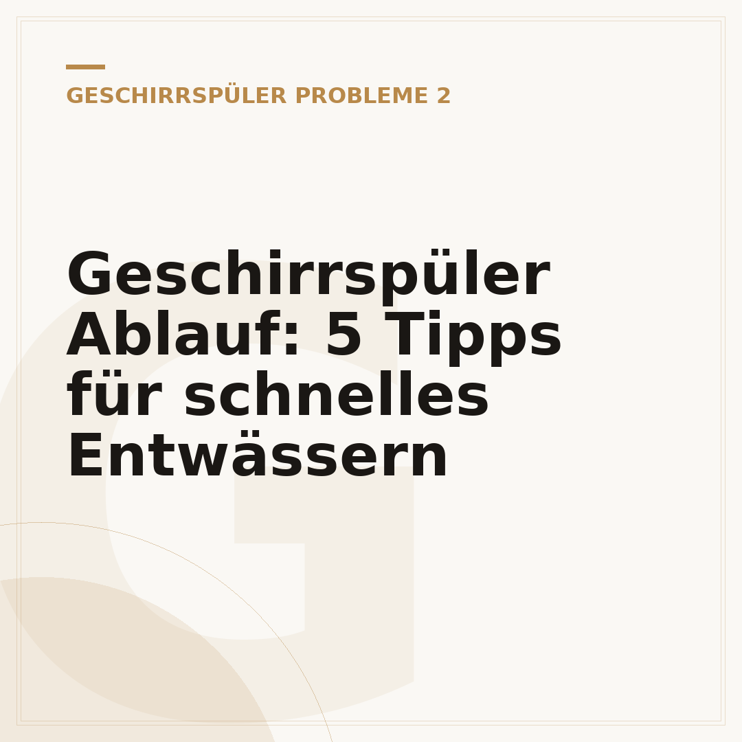 Geschirrspüler Ablauf: 5 Tipps für schnelles Entwässern