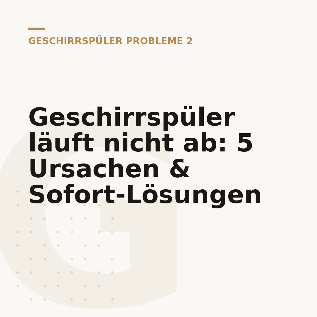 Geschirrspüler läuft nicht ab: 5 Ursachen & Sofort-Lösungen