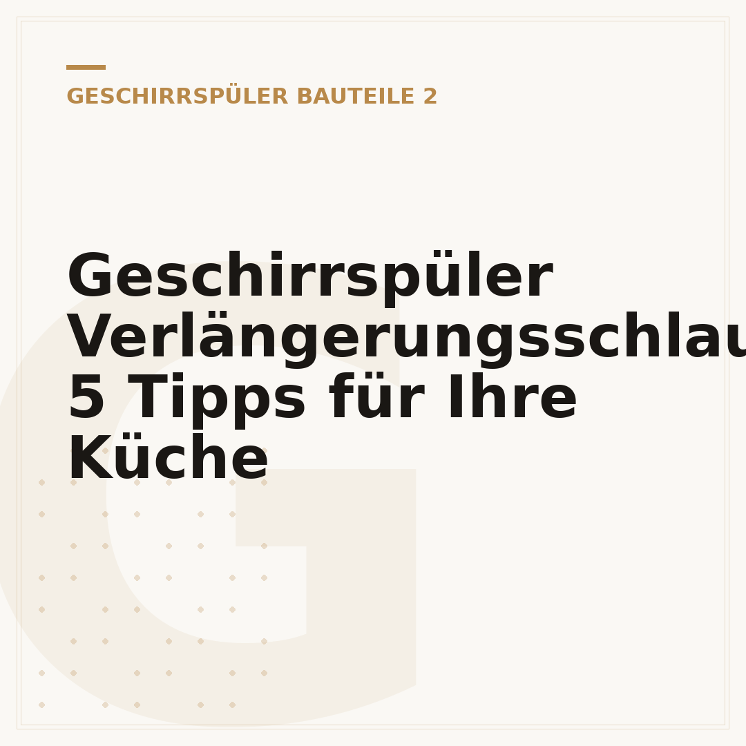 Geschirrspüler Verlängerungsschlauch: 5 Tipps für Ihre Küche