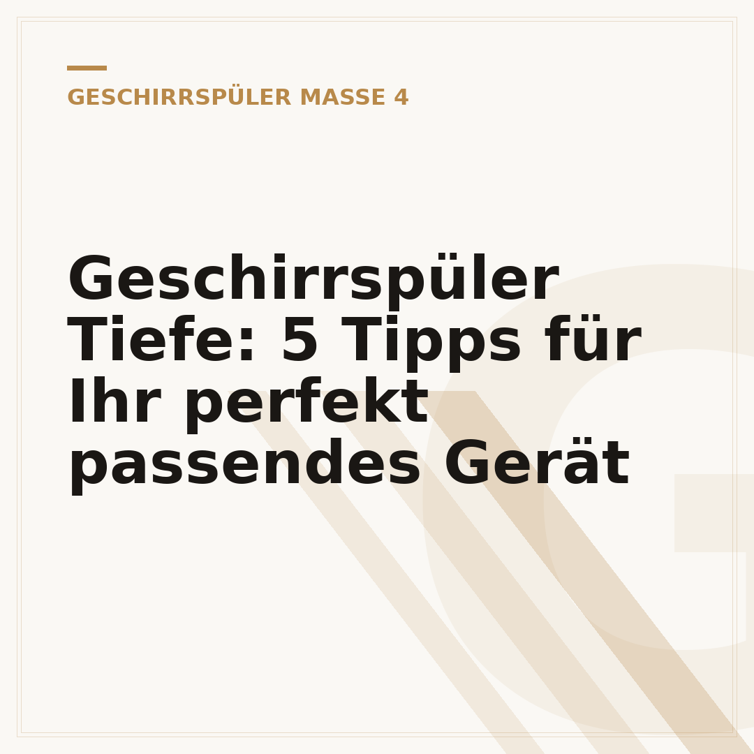 Geschirrspüler Tiefe: 5 Tipps für Ihr perfekt passendes Gerät
