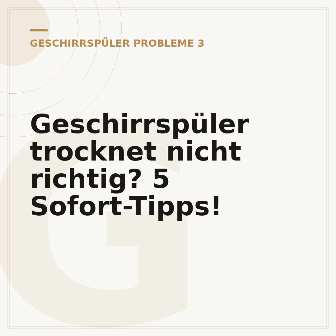 Geschirrspüler trocknet nicht richtig? 5 Sofort-Tipps!