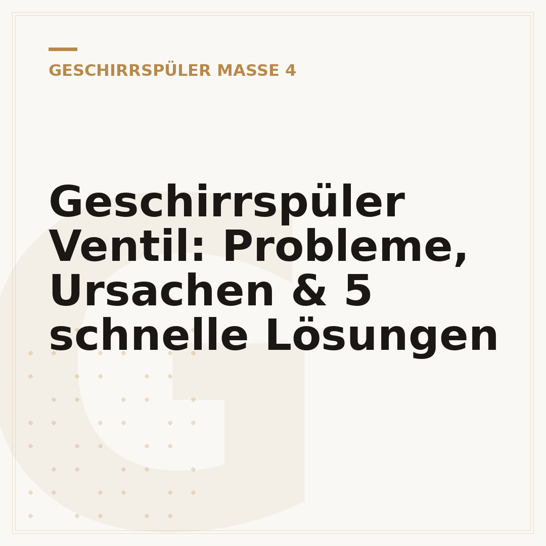 Geschirrspüler Ventil: Probleme, Ursachen & 5 schnelle Lösungen