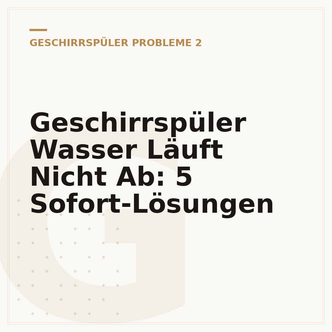Geschirrspüler Wasser Läuft Nicht Ab: 5 Sofort-Lösungen