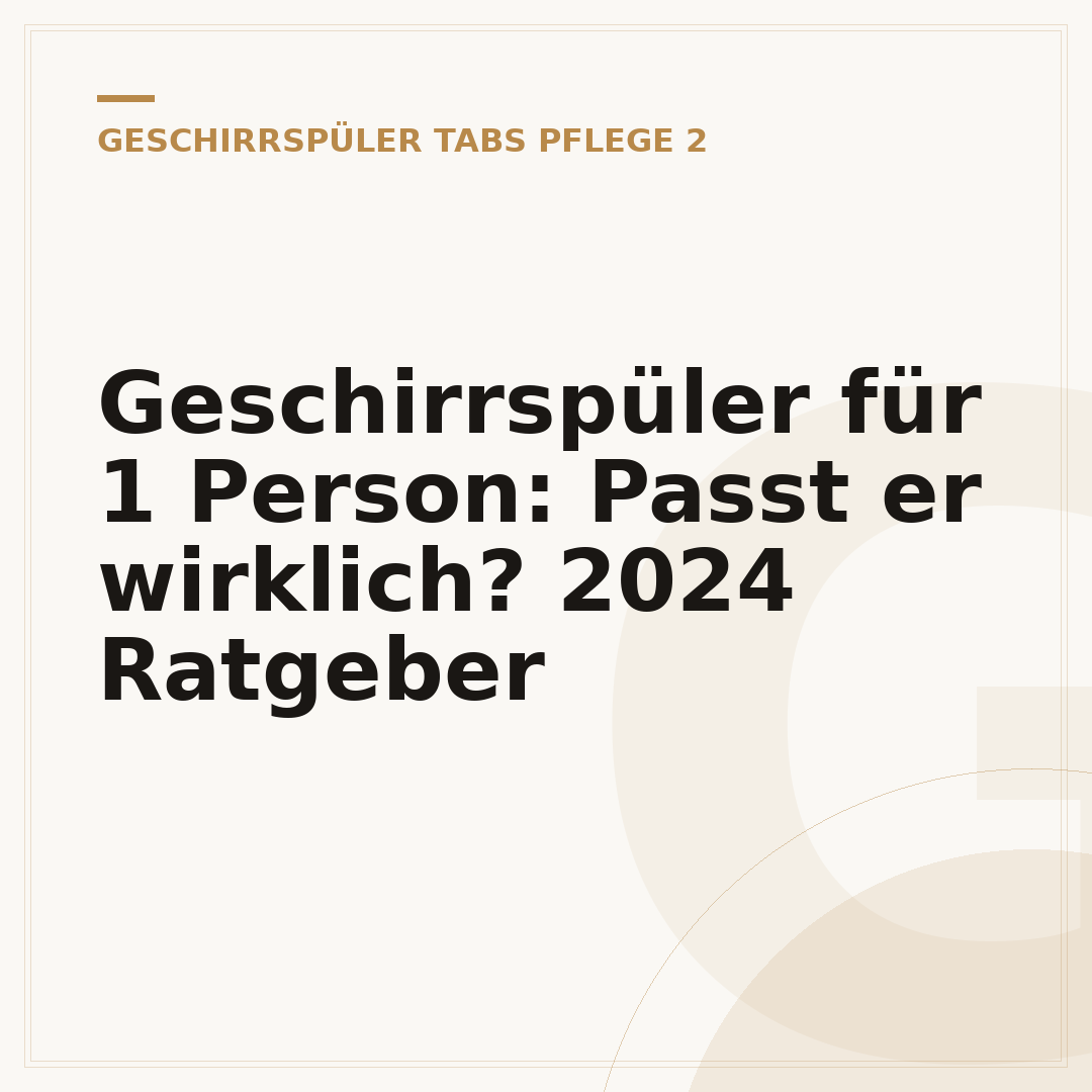 Geschirrspüler für 1 Person: Passt er wirklich? 2024 Ratgeber