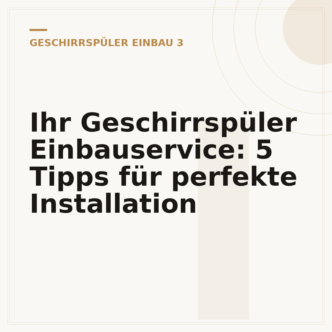 Ihr Geschirrspüler Einbauservice: 5 Tipps für perfekte Installation