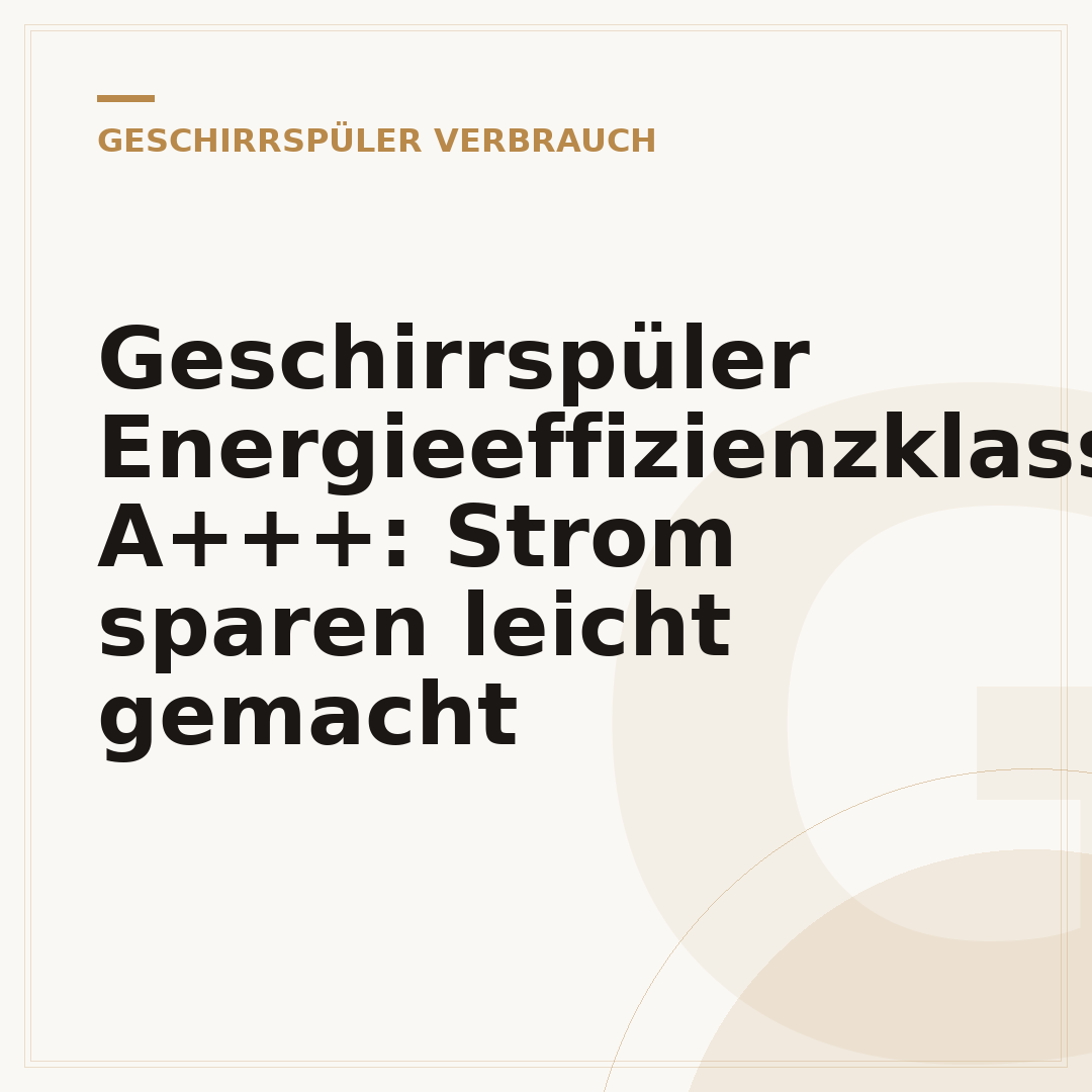 Geschirrspüler Energieeffizienzklasse A+++: Strom sparen leicht gemacht