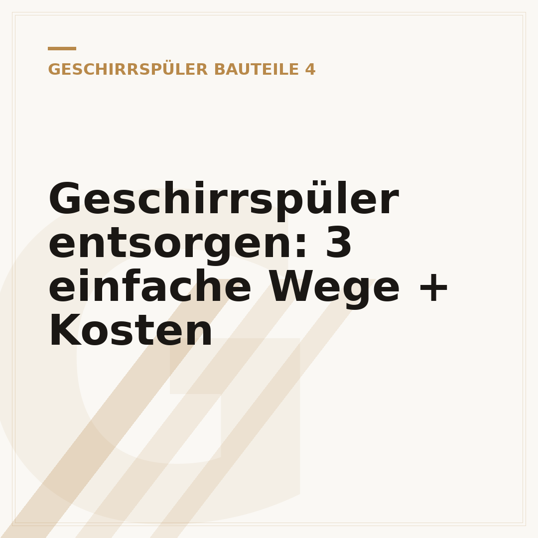 Geschirrspüler entsorgen: 3 einfache Wege + Kosten