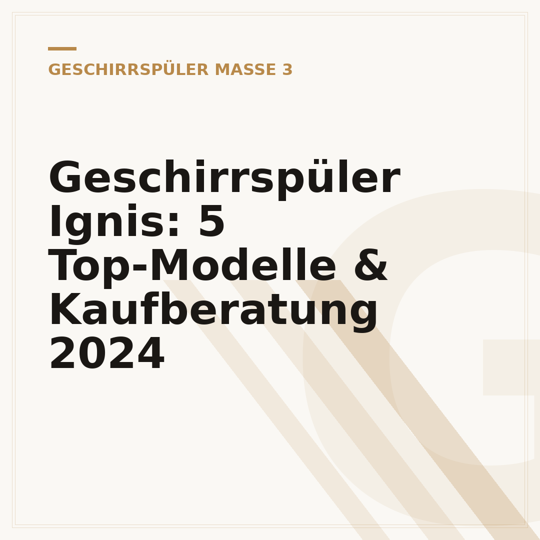 Geschirrspüler Ignis: 5 Top-Modelle & Kaufberatung 2024
