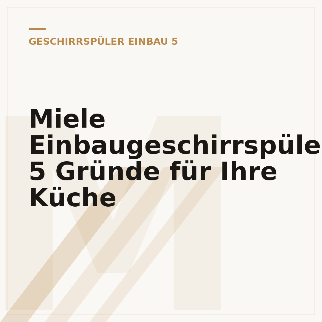Miele Einbaugeschirrspüler: 5 Gründe für Ihre Küche
