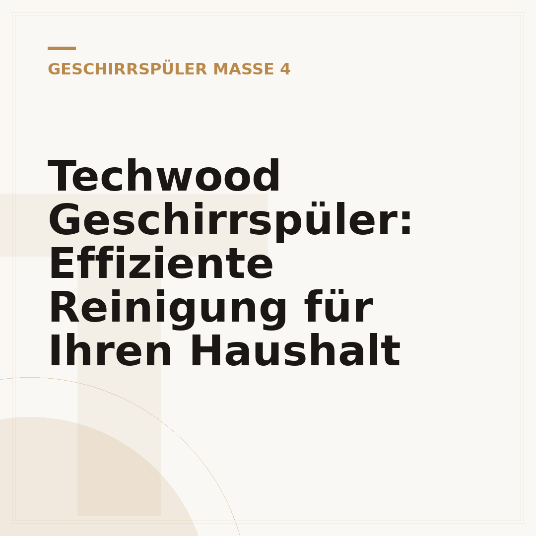 Techwood Geschirrspüler: Effiziente Reinigung für Ihren Haushalt