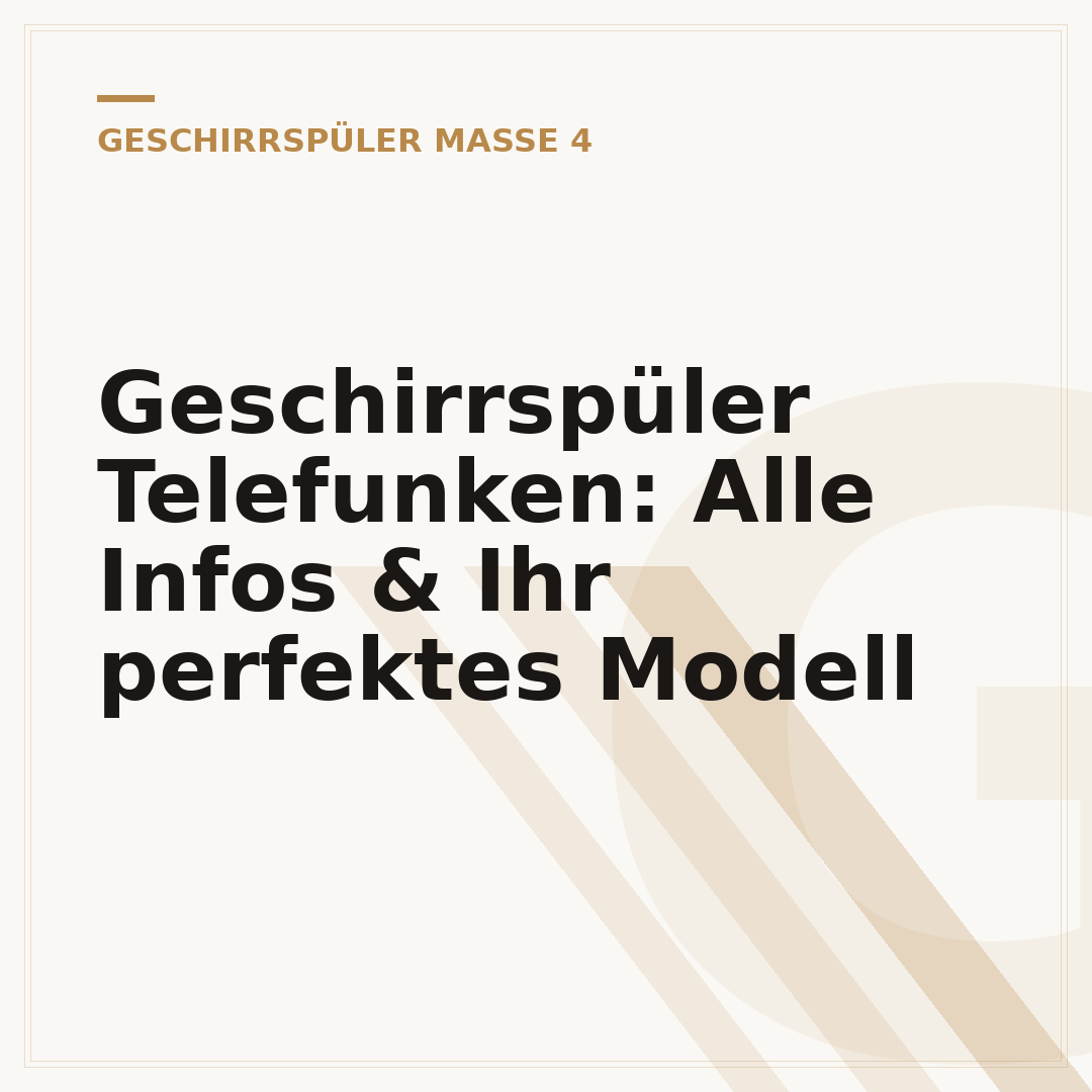 Geschirrspüler Telefunken: Alle Infos & Ihr perfektes Modell