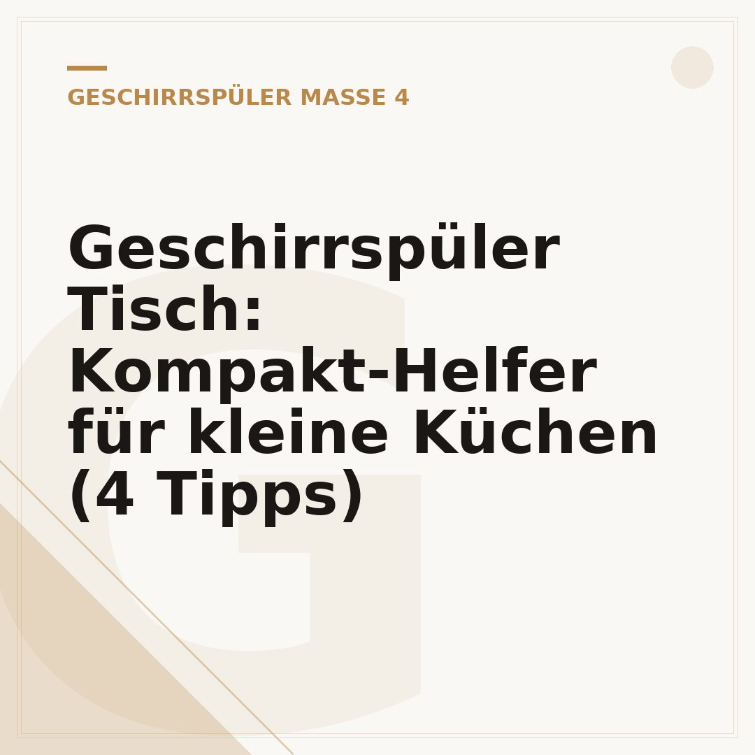 Geschirrspüler Tisch: Kompakt-Helfer für kleine Küchen (4 Tipps)