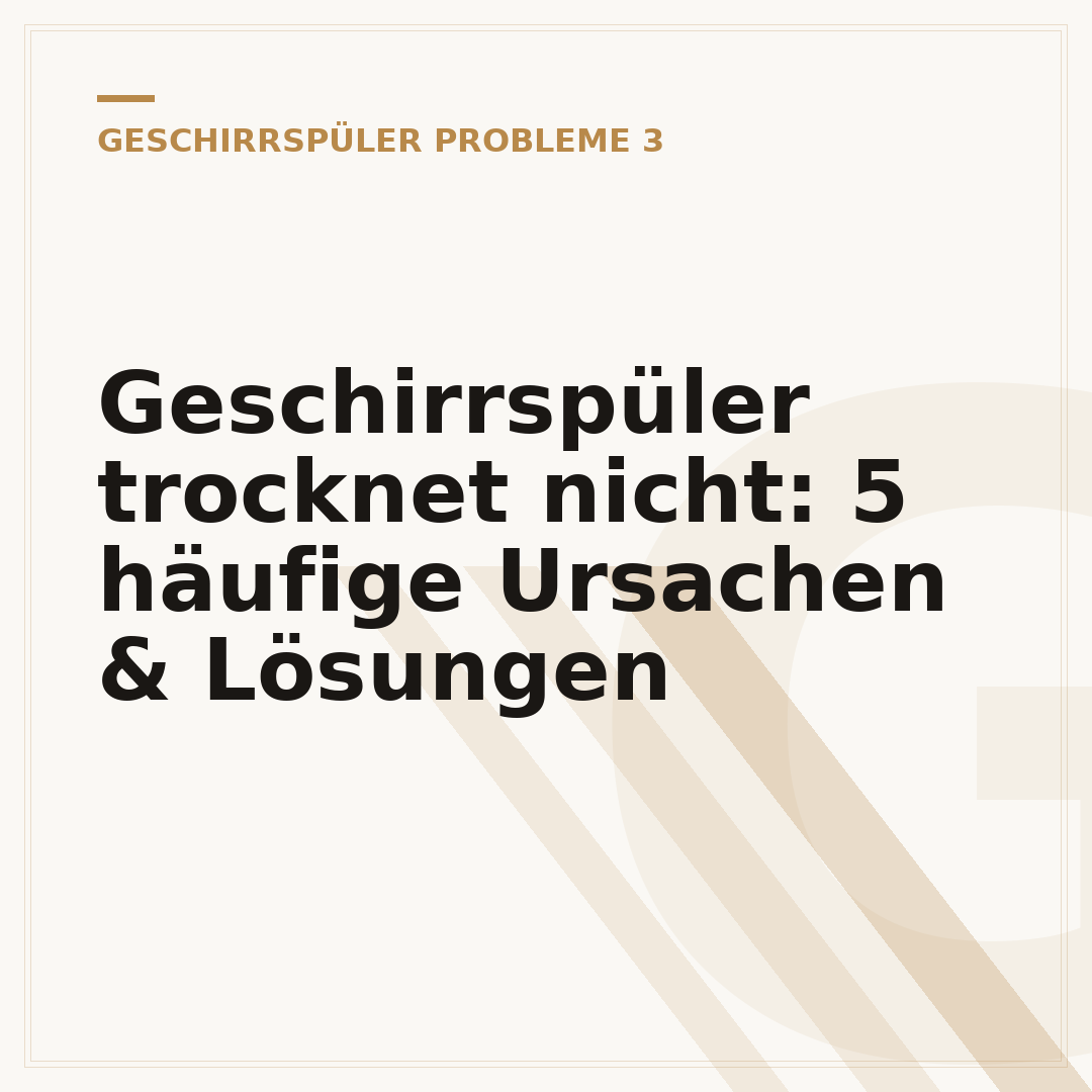 Geschirrspüler trocknet nicht: 5 häufige Ursachen & Lösungen