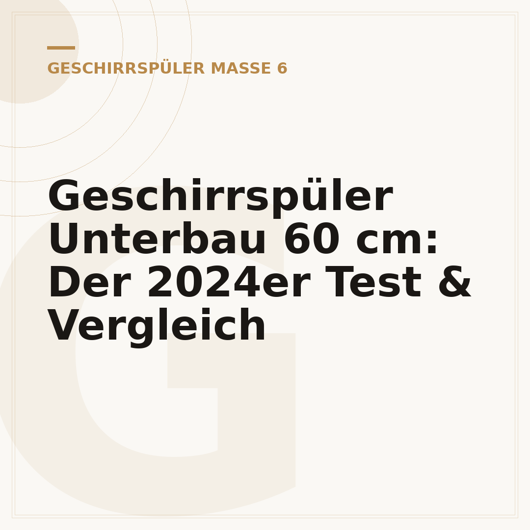 Geschirrspüler Unterbau 60 cm: Der 2024er Test & Vergleich